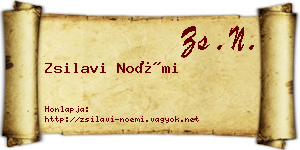 Zsilavi Noémi névjegykártya